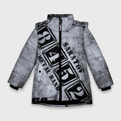 Зимняя куртка для девочек 3D 8452 metal band Саратов, цвет черный