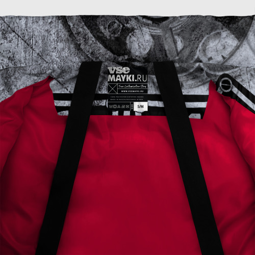Женская зимняя куртка Oversize 8452 metal band Саратов, цвет красный - фото 7