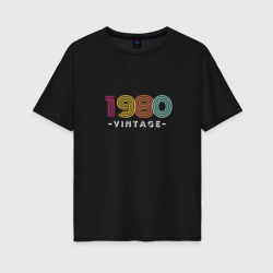 Женская футболка хлопок Oversize 1980 Vintage