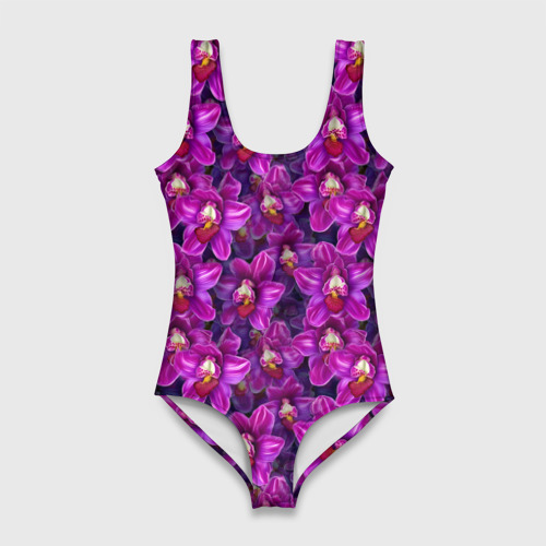 Женский купальник 3D Фиолетовая  орхидея, цвет 3D печать