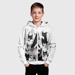 Детская толстовка 3D на молнии Абстрактные коты - фото 2