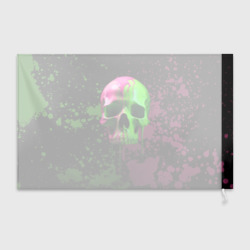 Флаг 3D Кислотный череп в краске - фото 2