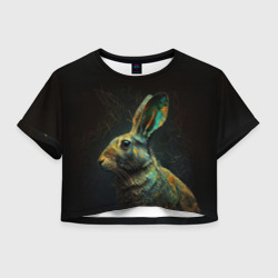 Женская футболка Crop-top 3D Магический кролик