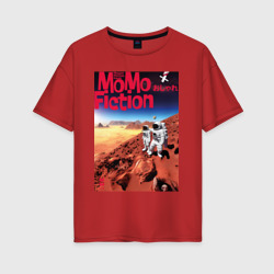 Женская футболка хлопок Oversize Momo - Свидание на Марсе