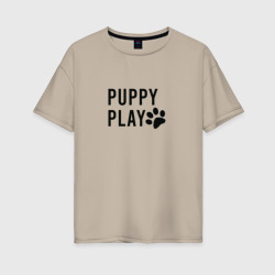 Женская футболка хлопок Oversize Puppy Play