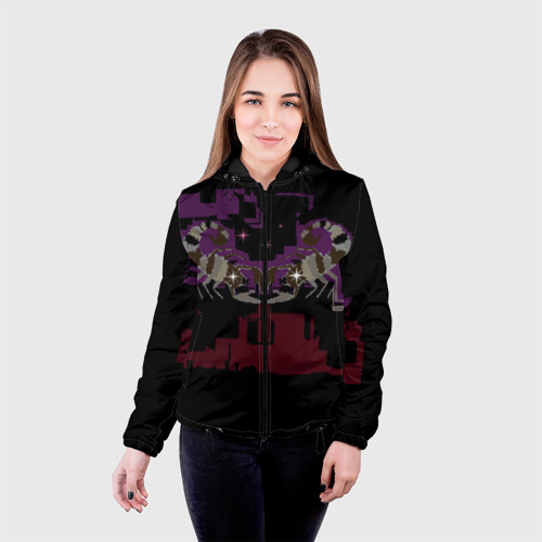 Женская куртка 3D Скорпионы мираж, цвет черный - фото 3