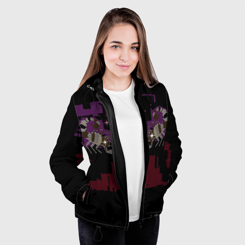 Женская куртка 3D Скорпионы мираж, цвет черный - фото 4