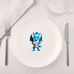 Набор: тарелка + кружка Дракончик спортсмен - фото 2