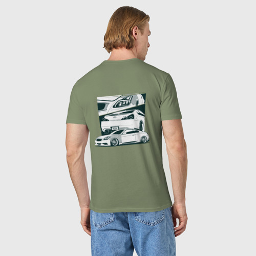 Мужская футболка хлопок Infiniti G37 Stance V2, цвет авокадо - фото 4