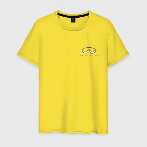 Мужская футболка хлопок Infiniti G37 Stance V3, цвет желтый