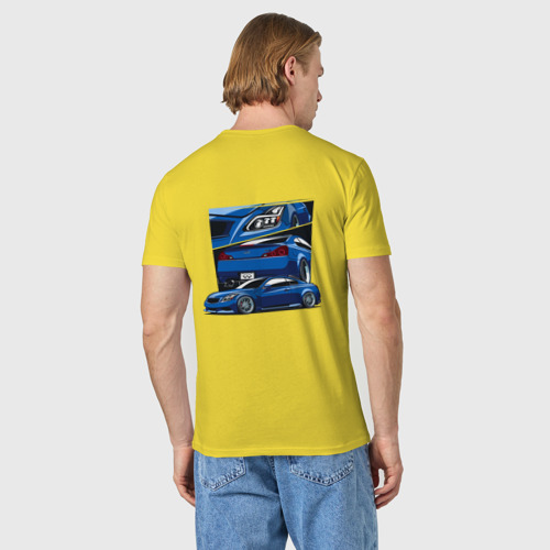 Мужская футболка хлопок Infiniti G37 Stance V4, цвет желтый - фото 4