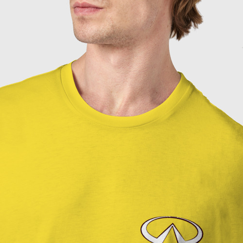 Мужская футболка хлопок Infiniti G37 Stance V4, цвет желтый - фото 6