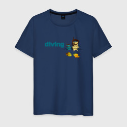 Дайвинг котов – Мужская футболка хлопок с принтом купить со скидкой в -20%