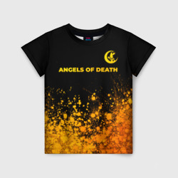 Детская футболка 3D Angels of Death - gold gradient: символ сверху