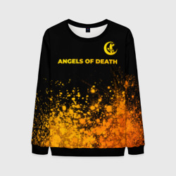 Мужской свитшот 3D Angels of Death - gold gradient: символ сверху