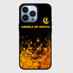 Чехол для iPhone 13 Pro Angels of Death - gold gradient: символ сверху