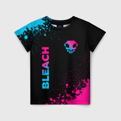 Bleach - neon gradient: надпись, символ – Детская футболка 3D с принтом купить со скидкой в -33%
