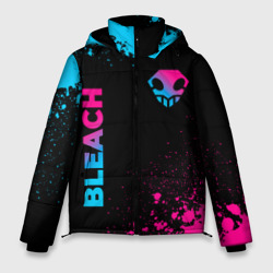 Мужская зимняя куртка 3D Bleach - neon gradient: надпись, символ