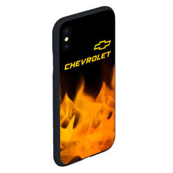 Чехол для iPhone XS Max матовый Chevrolet - gold gradient: символ сверху - фото 2