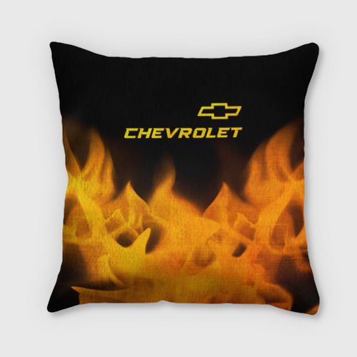 Подушка 3D Chevrolet - gold gradient: символ сверху