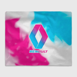 Плед 3D Renault neon gradient style