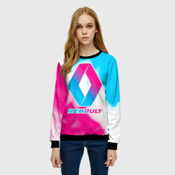 Женский свитшот 3D Renault neon gradient style - фото 2