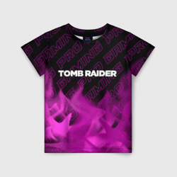 Детская футболка 3D Tomb Raider pro gaming: символ сверху