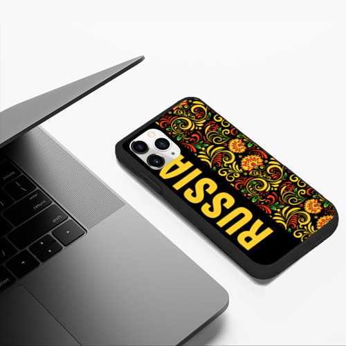 Чехол для iPhone 11 Pro Max матовый с принтом Russia хохлома, фото #5