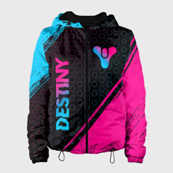 Женская куртка 3D Destiny - neon gradient: надпись, символ