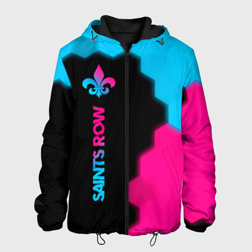 Мужская куртка 3D Saints Row - neon gradient: по-вертикали, цвет 3D печать