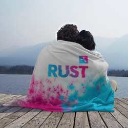 Плед 3D Rust neon gradient style: символ сверху - фото 2