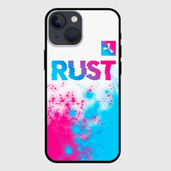 Чехол для iPhone 13 mini Rust neon gradient style: символ сверху