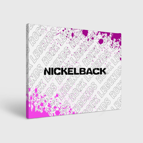 Холст прямоугольный Nickelback rock Legends: надпись и символ, цвет 3D печать