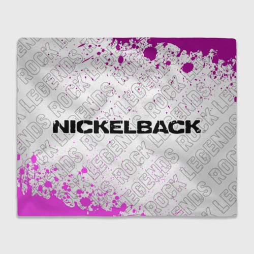 Плед с принтом Nickelback rock Legends: надпись и символ, вид спереди №1