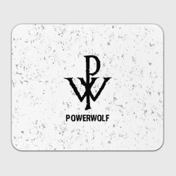 Прямоугольный коврик для мышки Powerwolf glitch на светлом фоне
