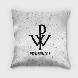Подушка 3D Powerwolf glitch на светлом фоне