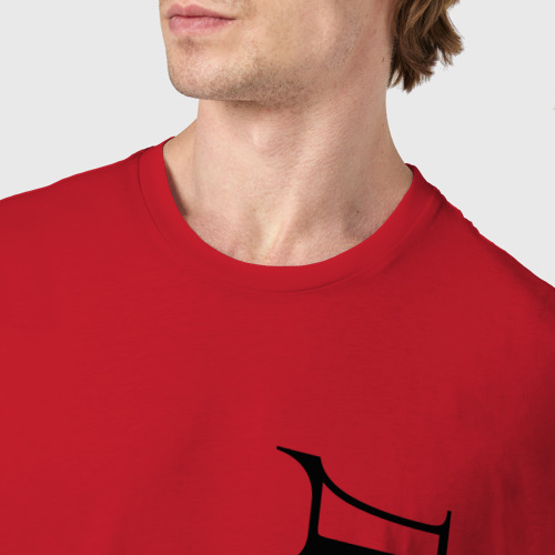 Мужская футболка хлопок Имя Данил, цвет красный - фото 6