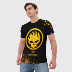 Мужская футболка 3D The Offspring - gold gradient - фото 2