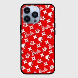 Чехол для iPhone 13 Pro Барби паттерн красный