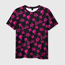 Мужская футболка 3D Барби паттерн черно-розовый