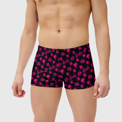 Мужские купальные плавки 3D Барби паттерн черно-розовый - фото 2