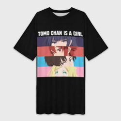 Платье-футболка 3D Tomo chan Is a Girl - Аниме