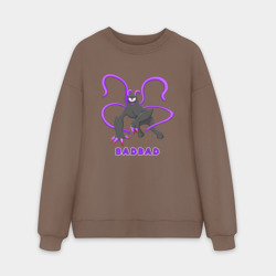 Мужской свитшот oversize без начеса хлопок Badbad - монстр из Детского сада Банбана
