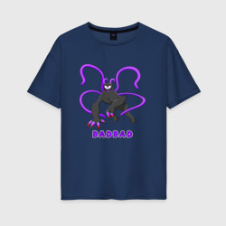 Женская футболка хлопок Oversize Badbad - монстр из Детского сада Банбана