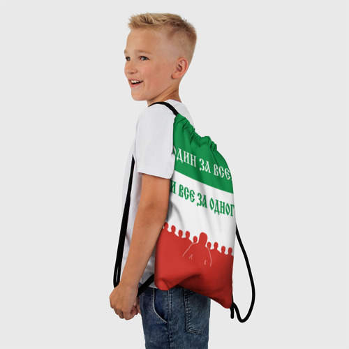 Рюкзак-мешок 3D Один за всех и все за одного - лозунг - фото 3