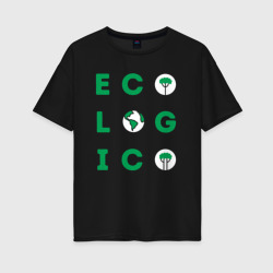 Женская футболка хлопок Oversize Ecologic