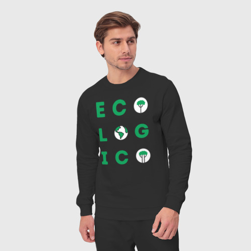 Мужской костюм хлопок Ecologic, цвет черный - фото 5