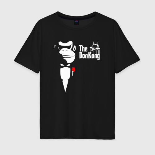 Мужская футболка хлопок Oversize The Don Kong, цвет черный