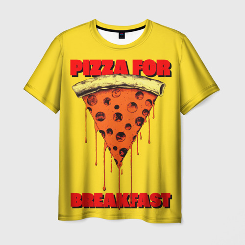 Мужская футболка 3D Пицца - Фаст фуд, цвет 3D печать