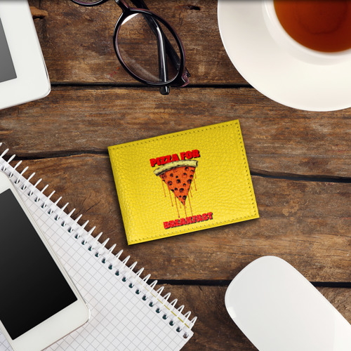 Обложка для студенческого билета Пицца - Фаст фуд, цвет бирюзовый - фото 3